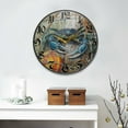 thumbnail image 2 of WOBOGO Blue Crab Acrylic Wall Clock Battery Operated 11.9in Silent No Tick Bedroom Living Room Office Classroom Decoration, 2 of 10