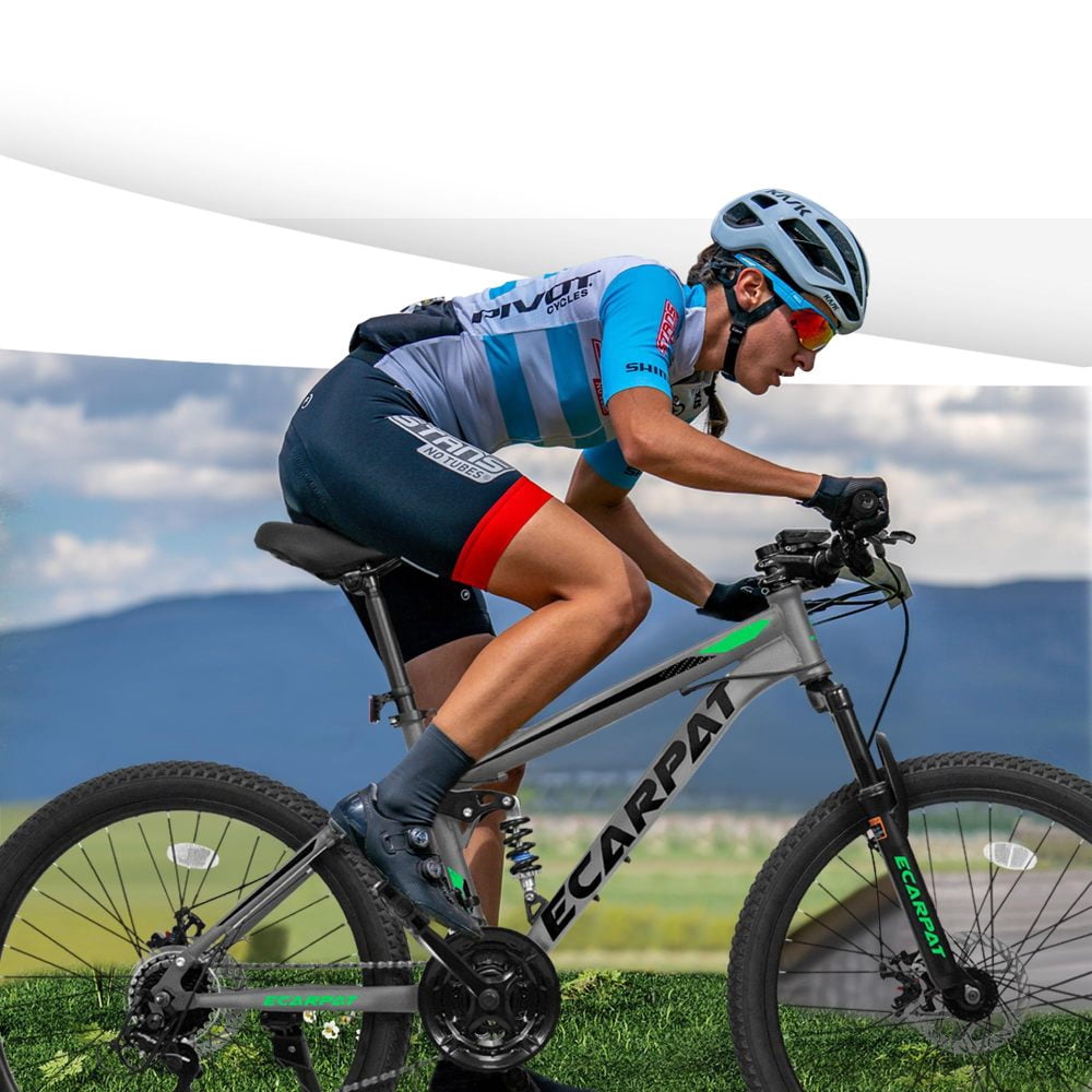 24 26 inch Full Suspension Mountain Bike for Men Women MTB Bicycle, 21-Speed with Gear Indicator, Carbon Steel Frame, Mechanical Disc Brakes