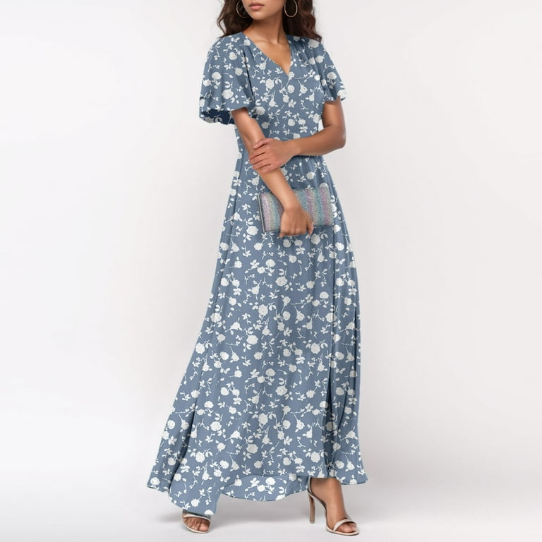 cute blue summer dresses Designer Mini Dresses For Women | Short Satin Dress main image 1