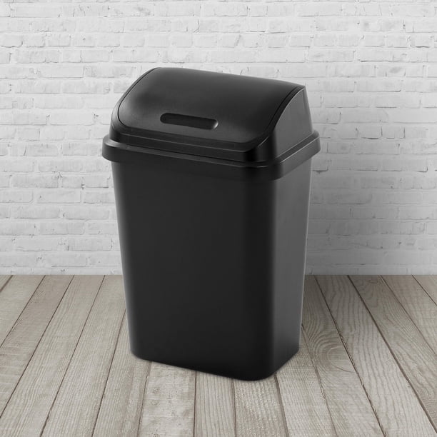 Sterilite 30 Liter Swingtop Wastebasket - Black - Walmart.ca