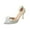 Silver, variant on Women's Pearl & Bow Detail Pointed Toe Stiletto Heel Pumps | Princess Style Wedding Shoes Silver