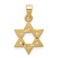thumbnail image 1 of 14K Yellow Gold Solid Satin Star of David Charm, 1 of 2