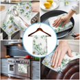 thumbnail image 3 of Eucalyptus Leaves Kitchen Towels Set of 3, Water Absorbent Dish Towel, Daisy Spring Floral Botanical Watercolor Decorative Hand Towels - Quick Drying Cloth for Cooking Baking, 18x28 Inch, 3 of 8