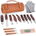 thumbnail image 1 of Wood Carving Kit, 16Pcs Wood Carving Tools with PU Leather Storage Bag and Anti-Slip Cut-Resistant Gloves, Deluxe Wood Whittling kit for Woodworking and Crafting, 1 of 7