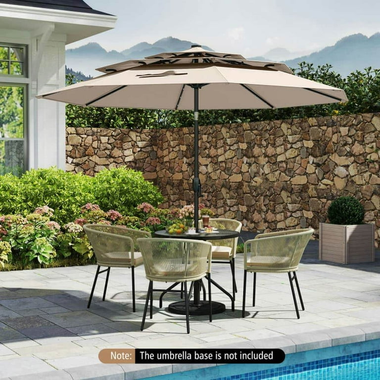 11 foot gray patio umbrella LAUSAINT HOME 11 FT Deluxe Curvy Cantilever Umbrella with 360 Rotatio   Lausaint Home