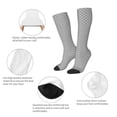 thumbnail image 6 of Lsque Gray Plaid Printed Crew Socks Men's Women's LightWeight Thin Casual Calf Socks ,Knee High Socks,Cotton Socks, 6 of 9