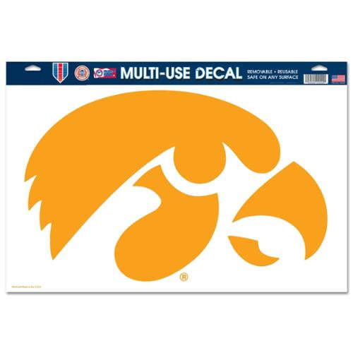 Iowa Hawkeyes Official NCAA 11 inch x 17 inch Car Window Cling Decal by