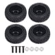 thumbnail image 1 of Juego de 4 neumáticos y ruedas RC de 10 radios, llantas de plástico y goma, repuesto para coche RC 1/16, color negro, 1 of 14