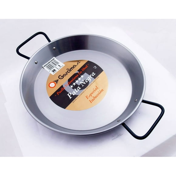 La Ideal Restaurant Grade 'Pata Negra' Paella Pan - Flat Bottom - 12"/30cm