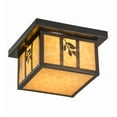 thumbnail image 7 of Meyda Tiffany 52808 Hyde Park Sprig 14" Wide Flush Mount Square Ceiling Fixture - Brown, 7 of 7