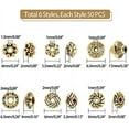 thumbnail image 6 of 300pcs Antique Golden Spacer Beads 6 Style Tibetan Metal Jewelry Beads Loose Spacer Beads for Bracelet Necklace Jewelry Making Supplies(5.5-6.5mm), 6 of 8