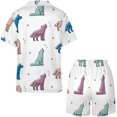 thumbnail image 4 of PRIYAL Seamless Pattern with Wolfs Silk Women Pajama Set Short Sleeve Comfy Pjs Sets 2 Piece Lounge Set, 4 of 5