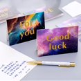 thumbnail image 3 of 50 piezas por paquete, tarjeta de felicitación de cielo estrellado dorado, MERCI HELLO, sobre, tarjeta de mensaje, carta estacionaria, 3 of 4
