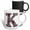 Multicolor, variant on 3drose, Pretty Image of Ruby Jeweled Monogram Letter K, 11oz Magic Transforming Mug
