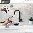 thumbnail image 4 of Stylish Rivo One-Handle Matte Black Pull Down Kitchen Faucet Height 14" K-148N, 4 of 14