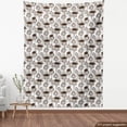 thumbnail image 3 of Ambesonne Thistle Fabric by the Yard Upholstery, Silhouette Pattern, 10 Yards, Brown and White, 3 of 4