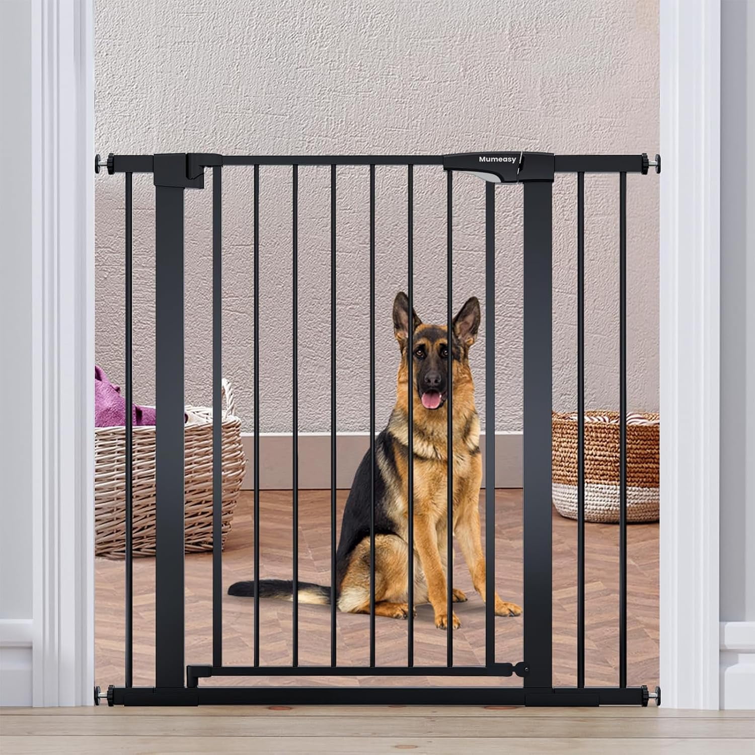 59.1'' Extra Tall Pet Gate,30.3''-49.2'' Wide Auto Close Pet Gate,Include 8.27'' Extension Kits,Cat Gate For Doorway With Safety Lock,e Of No-Drill Pressure Mount Extra Tall Cat Gates For Cats