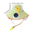 thumbnail image 3 of Kids Solar Fan Sun Hat, Children Wide Brim Solar Fan Sun Protection Hat, Summer Baby Outdoor Breathable Sun Hat, UV Protection Cap for Boys Girls Camping and Travel, 3 of 6