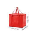 thumbnail image 3 of Leodye 1PCS Non-woven Fabric Large Insulated Cooler Bag, Aluminum Foil Lining Reusable thermal Bag for Picnic Work Travel Food Storage -16.14x12.99x10.24in, 3 of 6