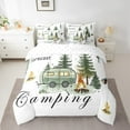 thumbnail image 2 of Erosebridal Happy Camping Bedding Sets Twin Size, RV Camper Comforter Sets with Sheets, Cartoon Camp Decor, Reversible, 2 of 5