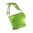 thumbnail image 6 of Vest Tops Women Sexy Square Neck Crop Tops Velvet Crops Off Shoulder Solid Camisole Tank Wrap Spaghetti Straps Stretchy Vests Sleeveless Tank Top Going Out Crop Y2k Tops Streetwear, 6 of 7