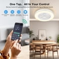 thumbnail image 4 of BLITZWILL 20 in Round Ceiling Fans with Lights, Dimmable Color Temperature and 6 Speeds, Remote & APP Control, Flush Mount Bladeless Reversible Motor, White, 4 of 12