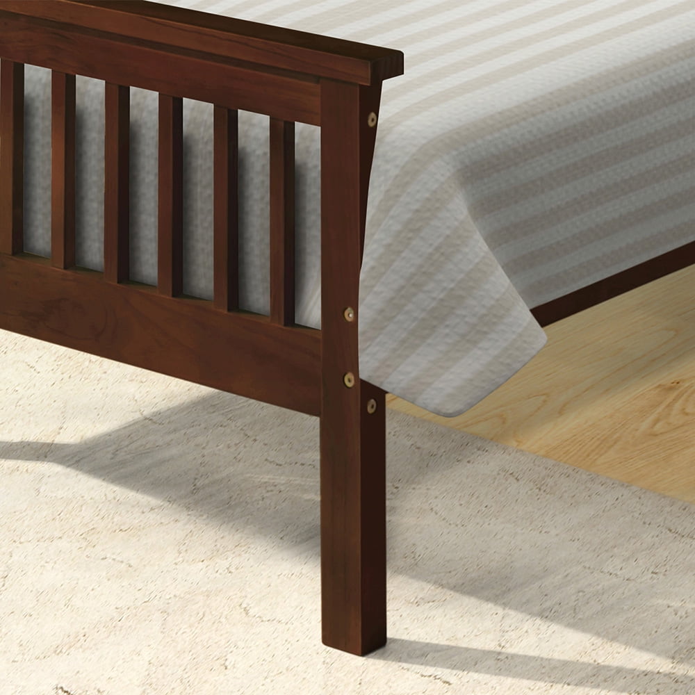 Sale Classic Wood Platform Beds with Headboard and Footboard, Espresso