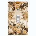 thumbnail image 1 of Metal Light Switch Plate Outlet Cover Vintage Rose Frame ROS027, 1 of 13