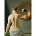 thumbnail image 3 of Eckersberg, Christoffer Wilhelm 19x24 Black Modern Framed Museum Art Print Titled - Woman Standing in Front of a Mirror, 3 of 5