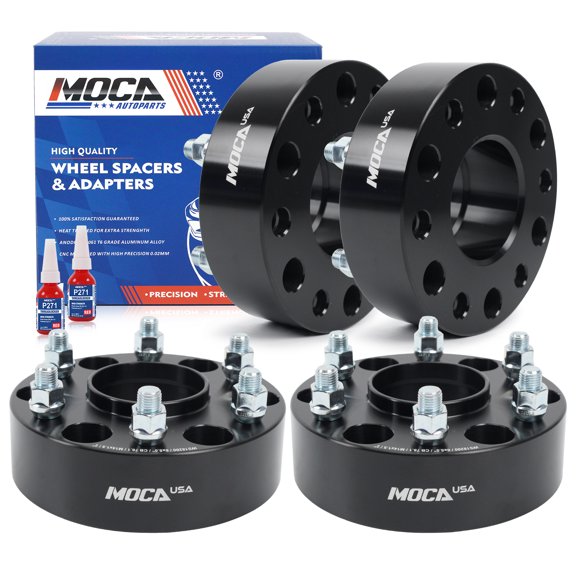 MOCA AUTOPARTS 4PCS 2"(50mm) Wheel Spacers 6x5.5" to 6x5.5" with M14x1.5 Thread Pitch Fit for 2003-2016 Cadillac Escalade ESV & 1999-2016 Chevrolet Silverado 1500