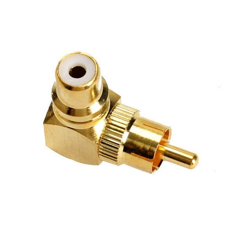 - Gold Plated 90 Degree RCA Male to Female Connector 90 Degree RCA Connector L Shape RCA Plug L Shape RCA Audio Connector Adapter