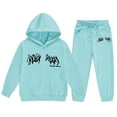 thumbnail image 4 of XEGLSBU Toddler Girl Outfits 4T Overnight Girls Outfits Hoodies Letter Print Sweatshirt Stylish and Comfortable Everyday Wear Girls Fall Outfits Size 7-8 Sky Blue Size 4-5 Years, 4 of 4