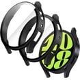 thumbnail image 1 of KOMI Étui de Protection Intégrale pour Samsung Galaxy Watch 6 44 mm, Film en Verre Trempé Intégré, Lot de 2, 1 of 5