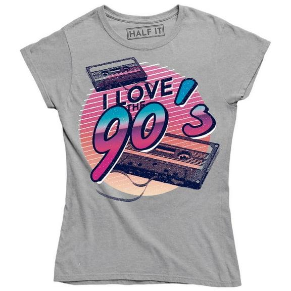 I Love The 90's Funny Old School Two Cassettes Music Lover T-Shirt