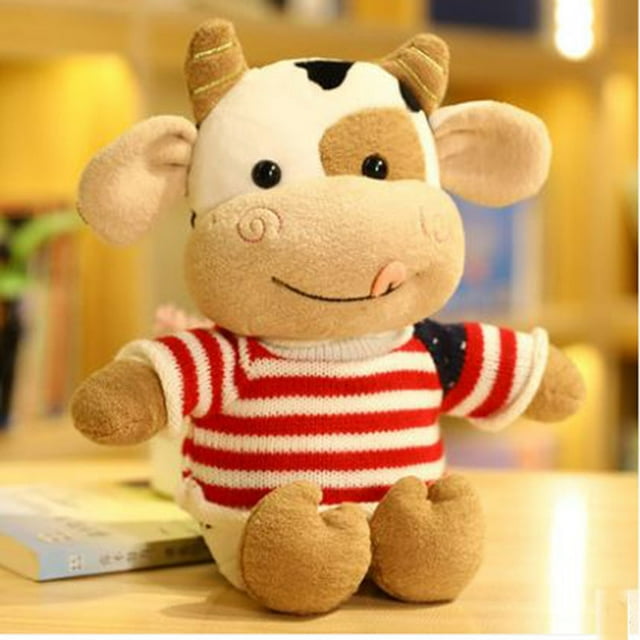 Calf Cow Plush Toy Cute Rag Doll Children‘s Toy Hand Gift Doll Gift for Girlfriend DMH