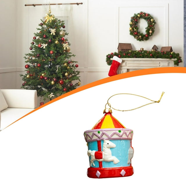 Adorno Navidad Xmas Colgante Árbol Ornamento Decorativo Diseño Original Ligero PP Adecuado para Reuniones Fiesta Decoración de Hogar Cumpleañ tiovivo