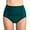 Green, variant on Csndyce Womens High Waist Bikini Bottom Ruched Tummy Control Tankini Briefs Retro Swim Shorts