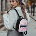 thumbnail image 3 of Eheartsgir Butterfly Cherry Blossom Print Small Backpack, Zipper Closure Polyester Backpack Purse for Travel Work, Lightweight Travel Daypack, 3 of 8