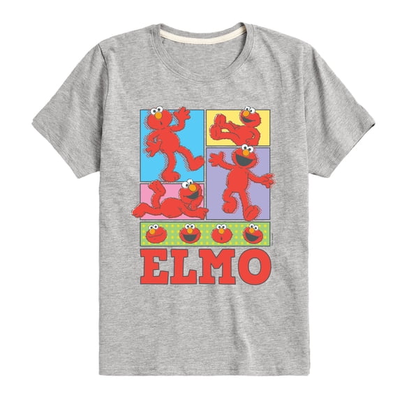 Sesame Street - Elmo Grid - Toddler and Youth Short Sleeve Graphic T-Shirt