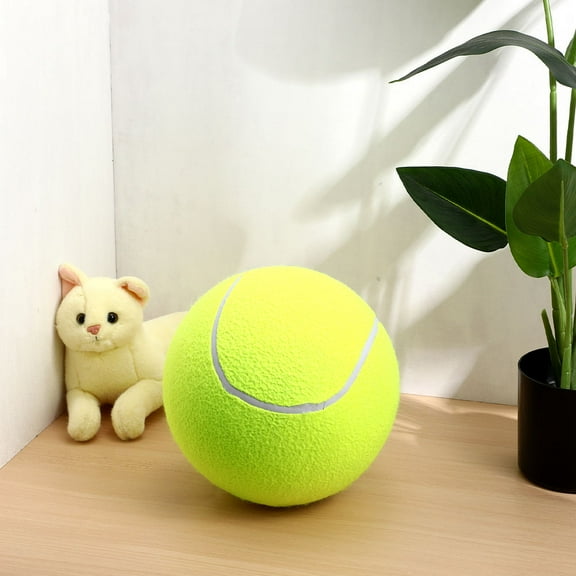 NICEXMAS Giant Tennis Ball Green 1Pcs Pet Chew Toy Huge Dog Toy 8 Inches