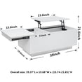 thumbnail image 4 of Hommpa LED Coffee Table with USB Ports and Outlets Lift Top Coffee Tables with Storage High Gloss White Rectangular Modern Center Table for Living Dining Room, 4 of 12