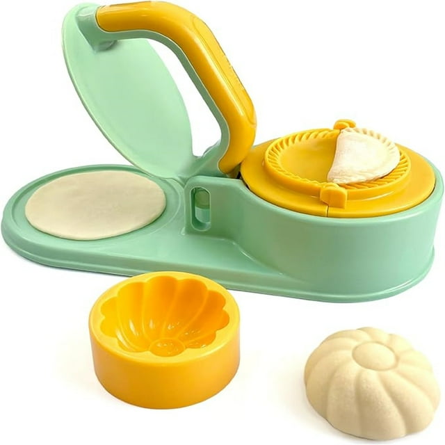 Blueek 3 in 1 Dumpling Presser & Steamed Bun Mold Kit, Multi-Purpose Kitchen Tool for Home Cooking, Durable Non-Stick Dumpling Maker with Easy Grip Handle
