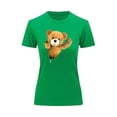thumbnail image 1 of Playera Blusa De Oso De Peluche Saliendo Del Cierre Ropa Para Mujer Casual Color Verde Talla Chica Marca Emil SaEs, 1 of 4