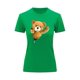 thumbnail image 1 of Playera Blusa De Oso De Peluche Saliendo Del Cierre Ropa Para Mujer Casual Color Verde Talla Chica Marca Emil SaEs, 1 of 4