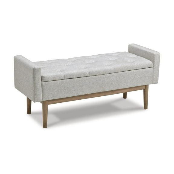 Signature Design by Ashley Contemporary Briarson Storage Bench  Beige/Brown