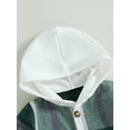thumbnail image 5 of Aunavey Toddler Baby Boy Girls Hoodie Plaid Flannel Hooded Long Sleeve T-Shirt Tops Kid Clothes 1-6T, 5 of 8