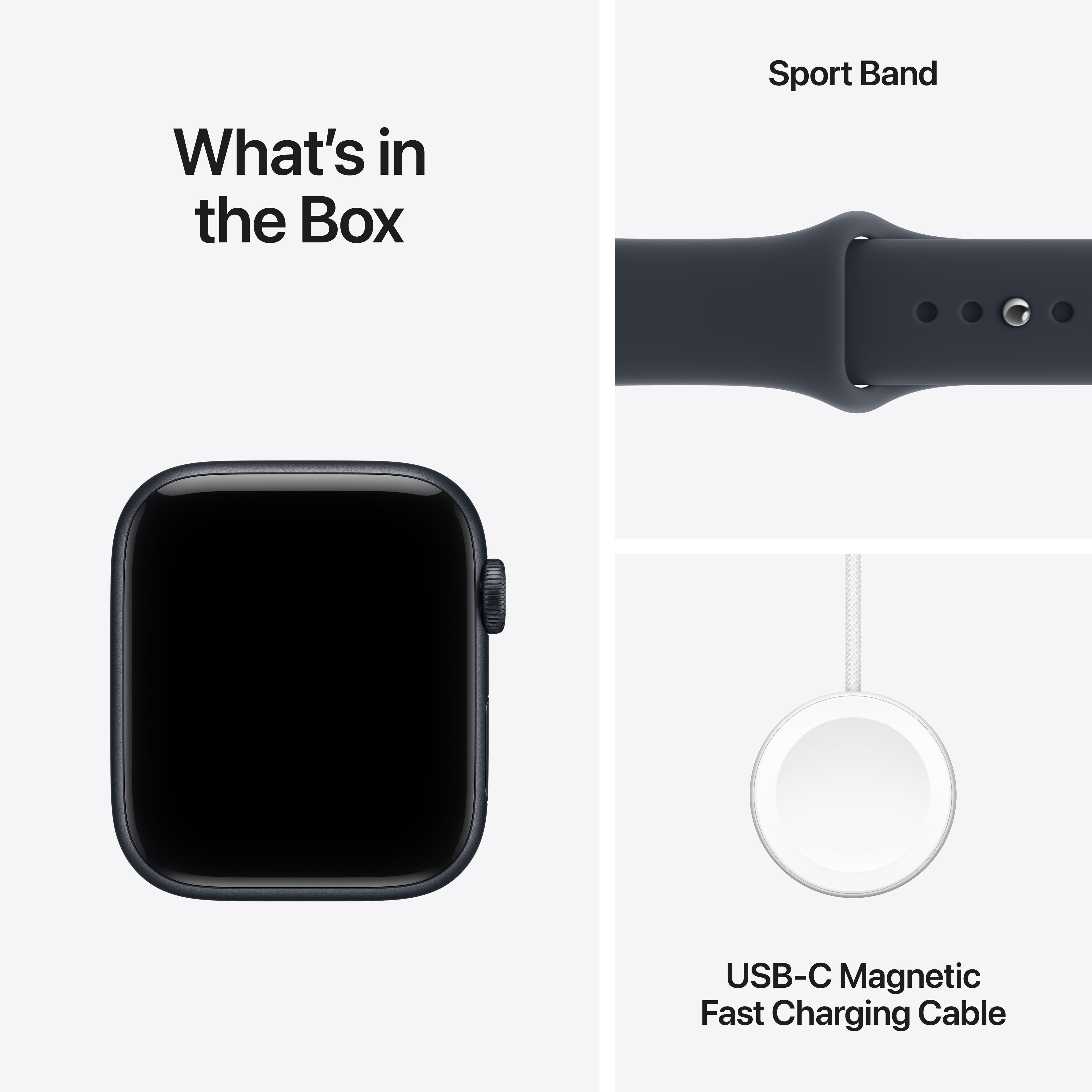 Apple Watch SE 3 [GPS + Cellular 44mm] Smartwatch with Midnight Aluminum Case with Navy Blue Sport Band - S/M