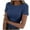 Dark Blue, variant on Htigea 2025 Women Casual Activewear T Shirts Basic Crewneck Raglan Short Sleeve Slim Tight Fit Going Out Tops Purple,2XL