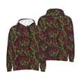 thumbnail image 6 of Bingfone Burgundy Peony Flowers Men's Drawstring Hoodie Long Sleeve Pocket Sweatshirts-X-Large, 6 of 6