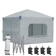 thumbnail image 2 of Aoodor Pop Up Canopy Tent with Removable Mesh Window Sidewalls, Portable Instant Shade Canopy with Roller Bag, 2 of 10